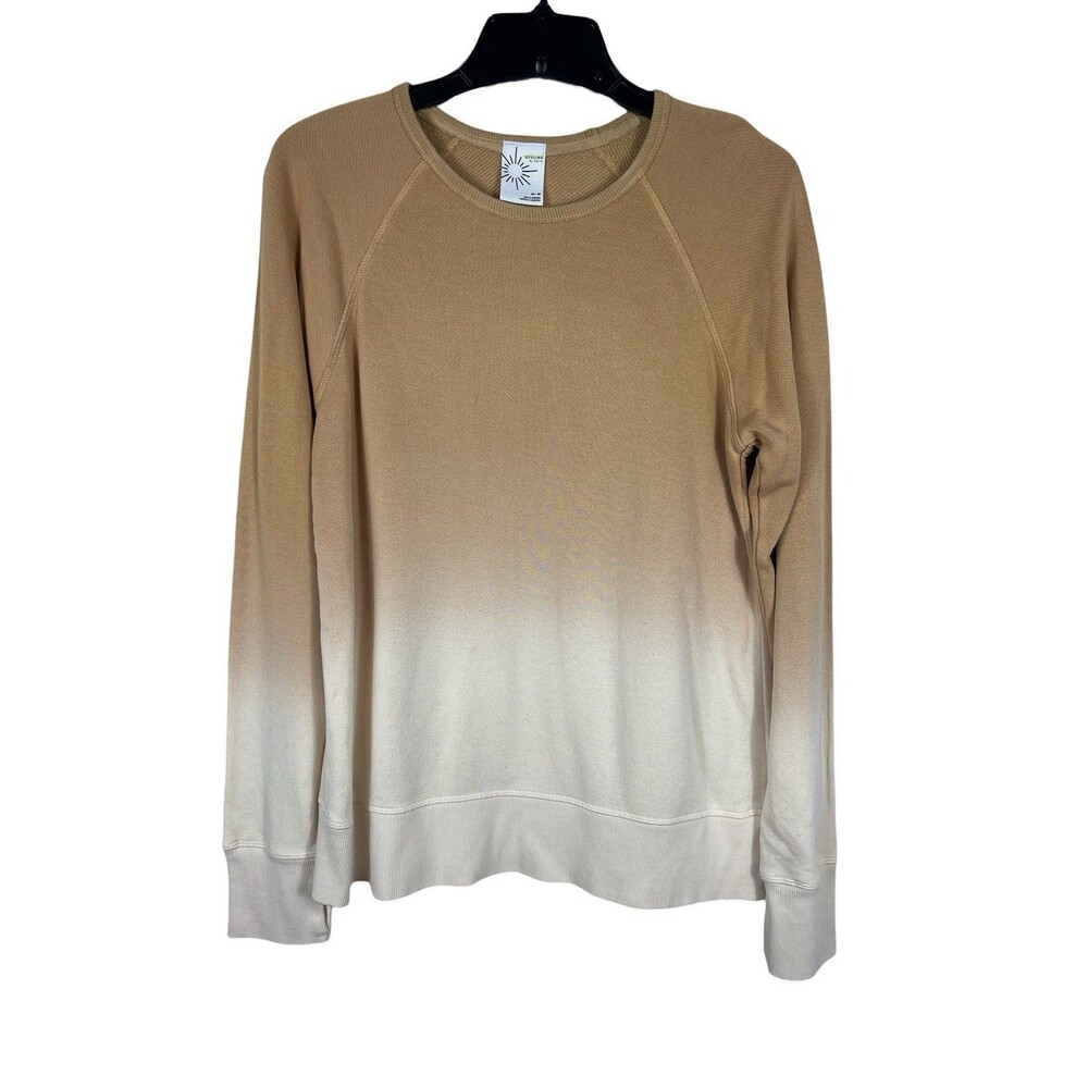 OFFLINE By Aerie Sweatshirt M Tan Cream Ombre Graphic Pullover Athleisure NWT